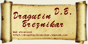 Dragutin Breznikar vizit kartica
